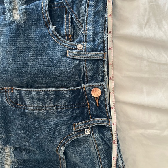 Free People CRVY Vintage Frayed Hem High-Rise Shorts- Size 25 - Picture 4 of 13